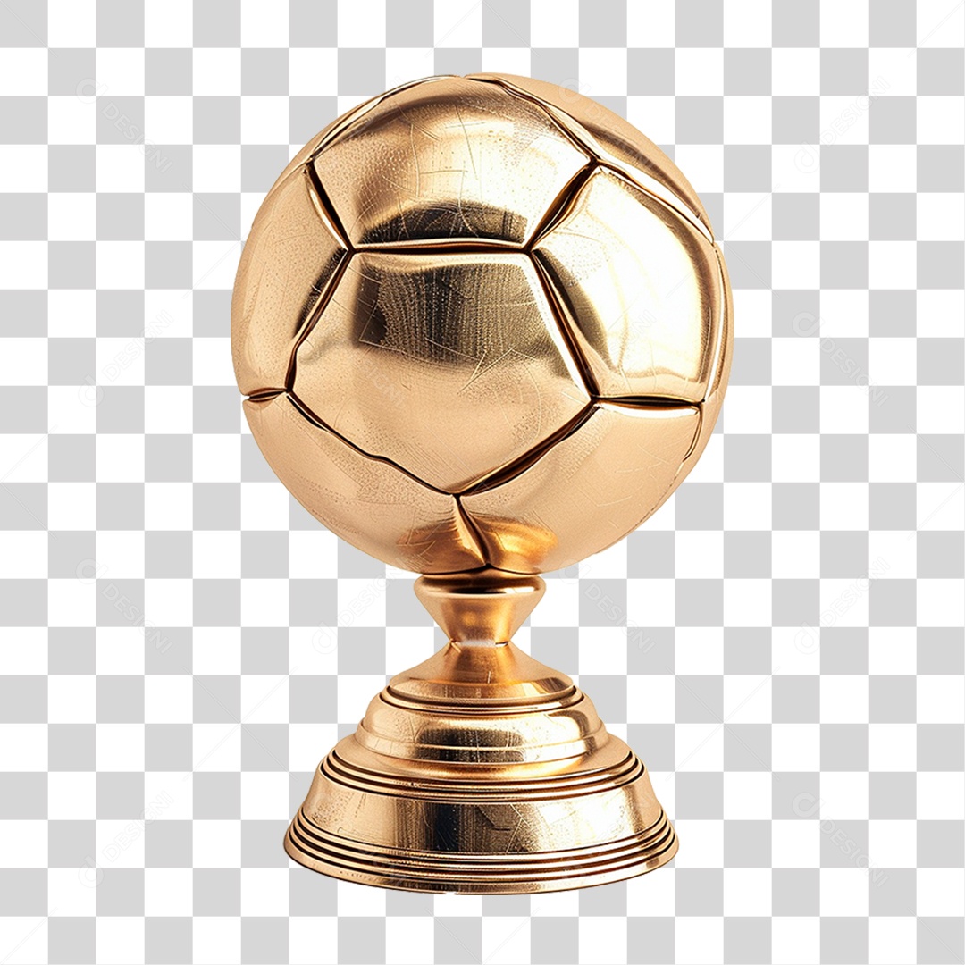 Troféu Bola de Ouro PNG Transparente