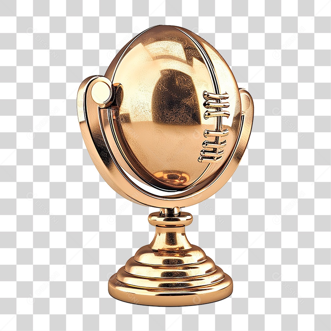 Troféu Bola de Ouro PNG Transparente