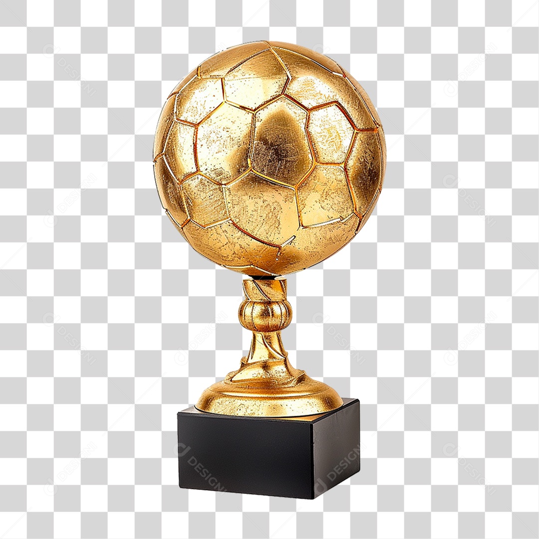Troféu Bola de Ouro PNG Transparente