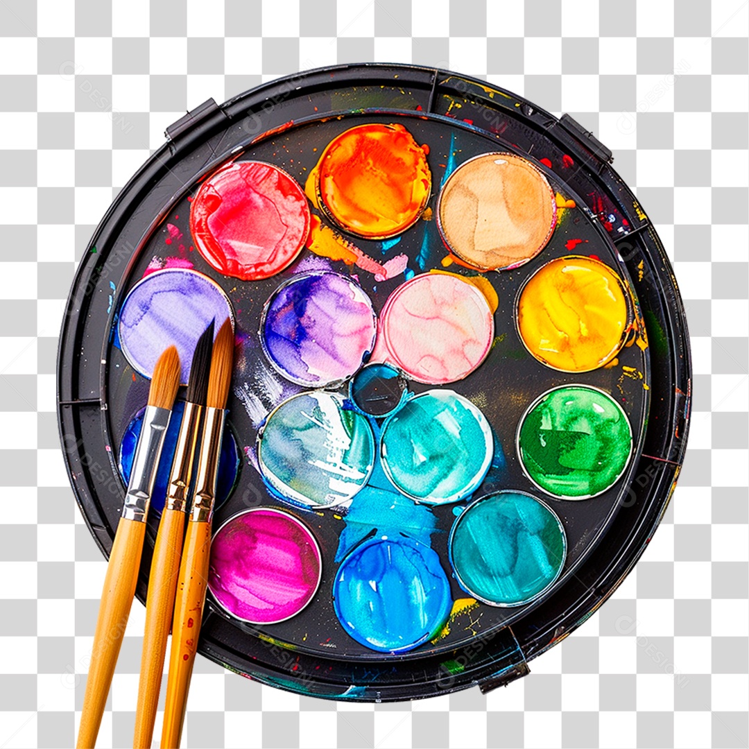 Paleta de Pintura PNG Transparente