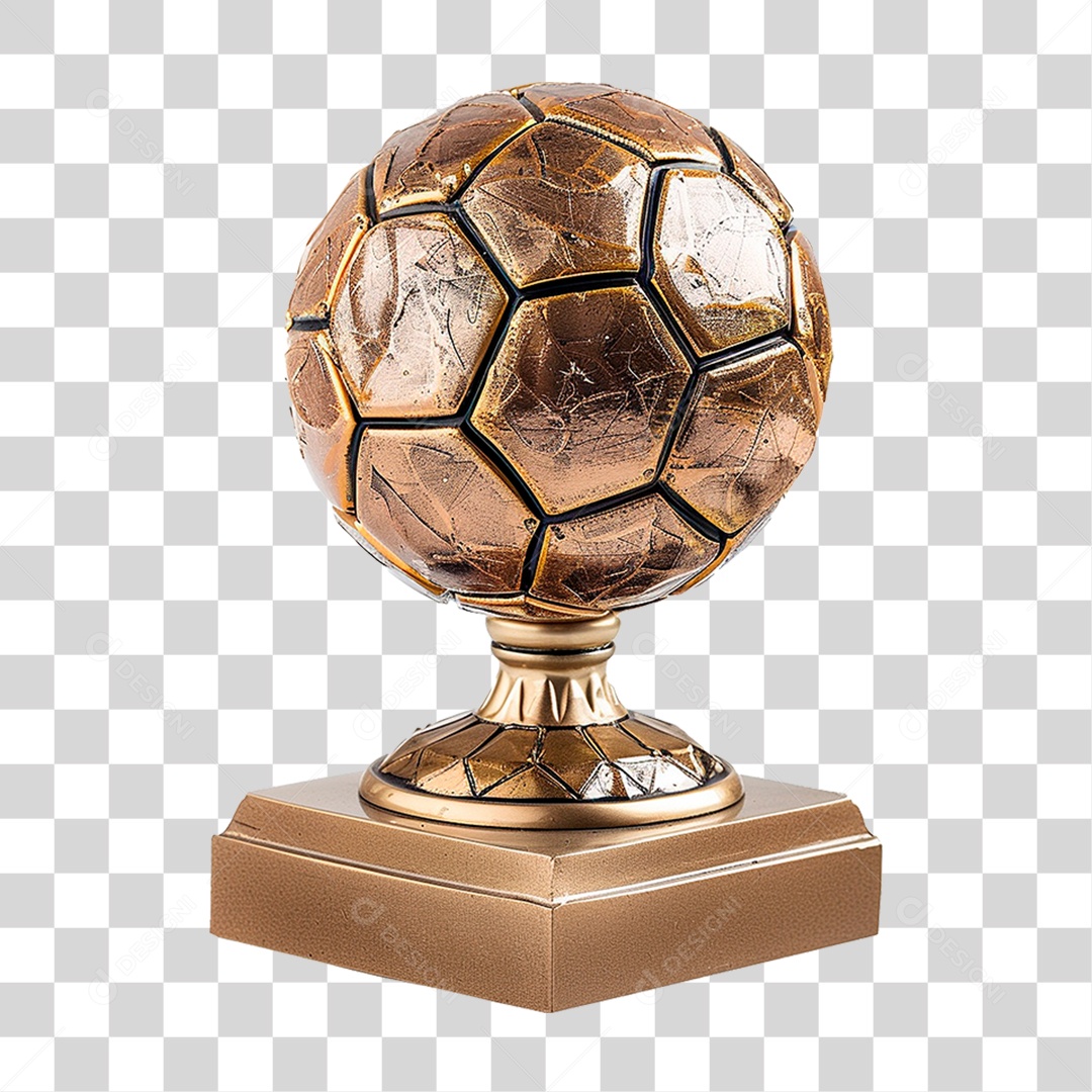 Troféu Bola de Ouro PNG Transparente