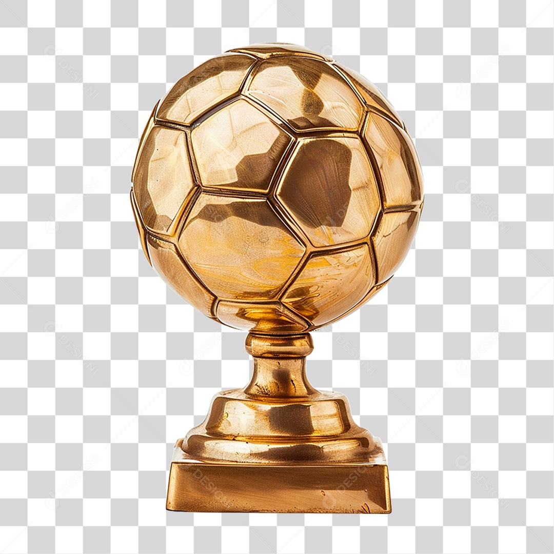 Troféu Bola de Ouro PNG Transparente