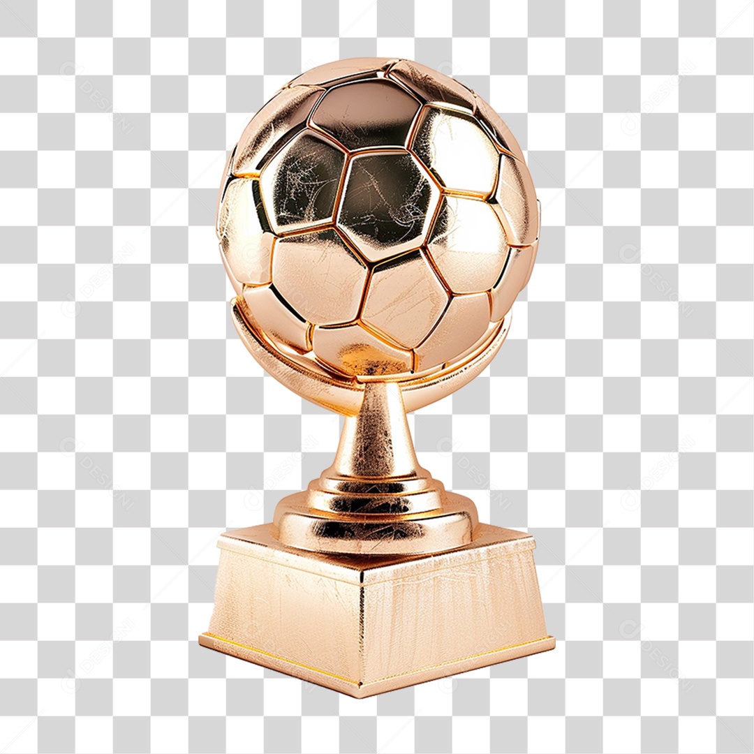Troféu Bola de Ouro PNG Transparente