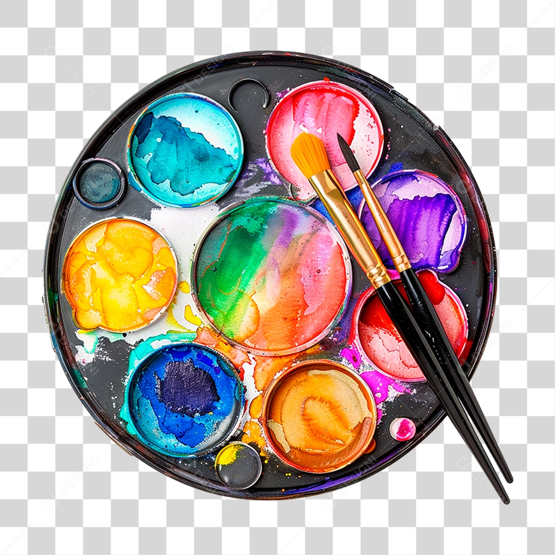 Paleta de Pintura PNG Transparente