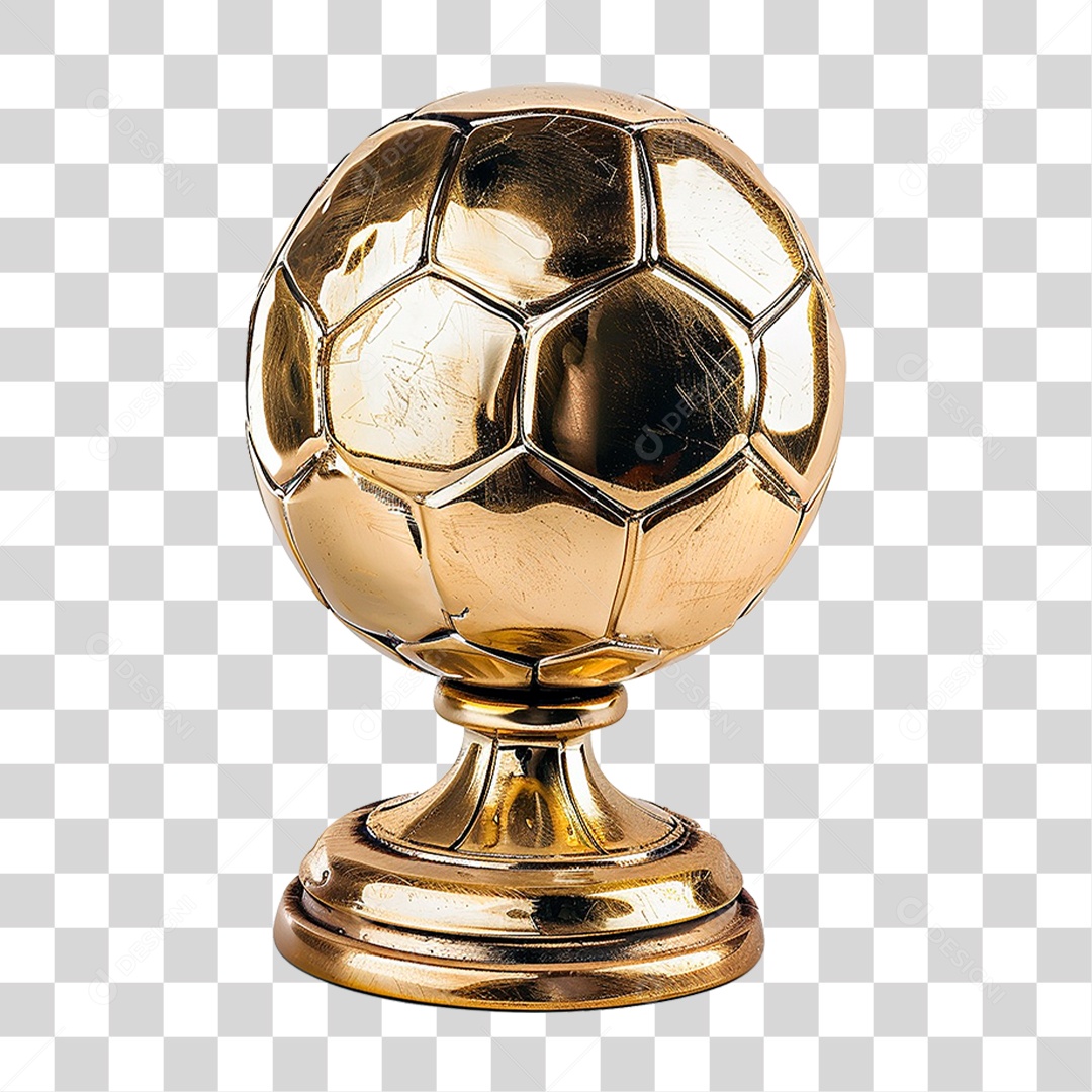 Troféu Bola de Ouro PNG Transparente