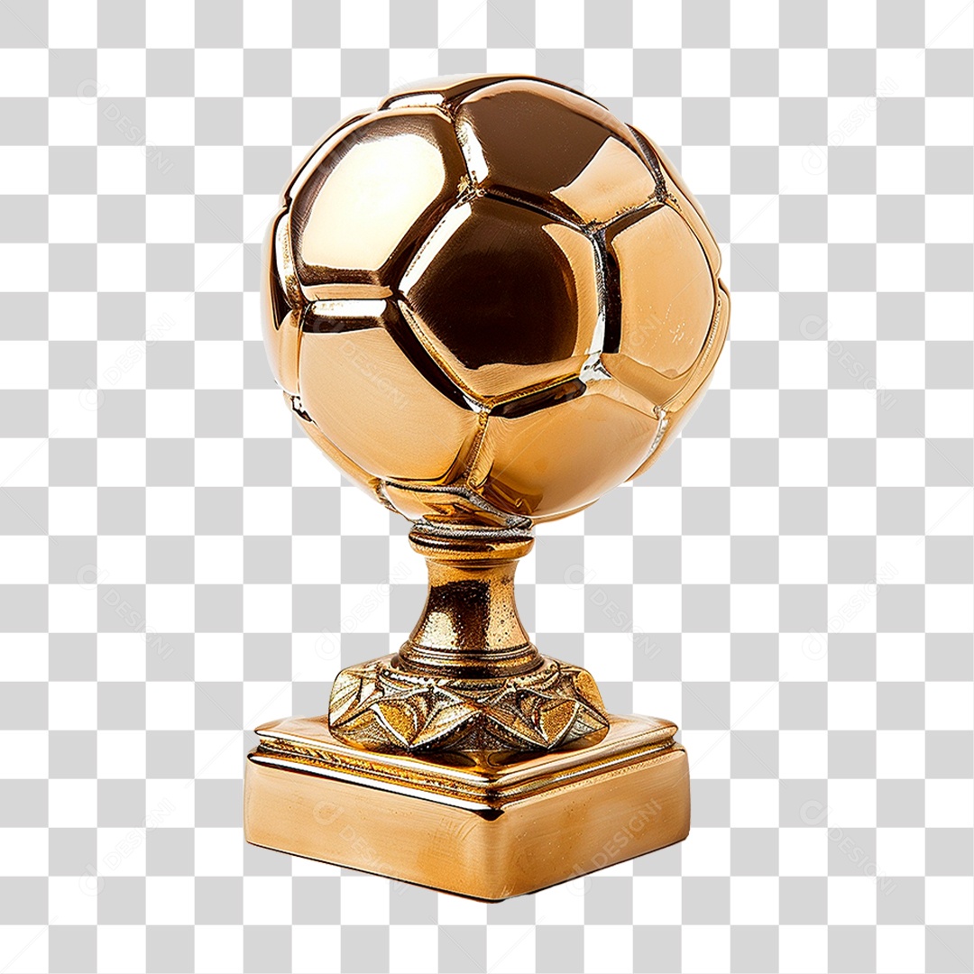 Troféu Bola de Ouro PNG Transparente