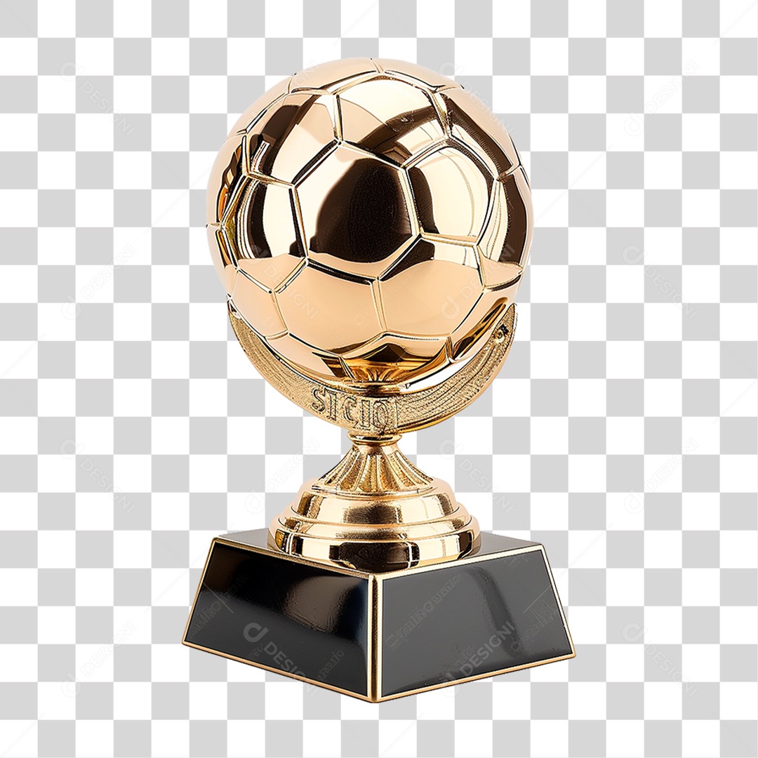 Troféu Bola de Ouro PNG Transparente