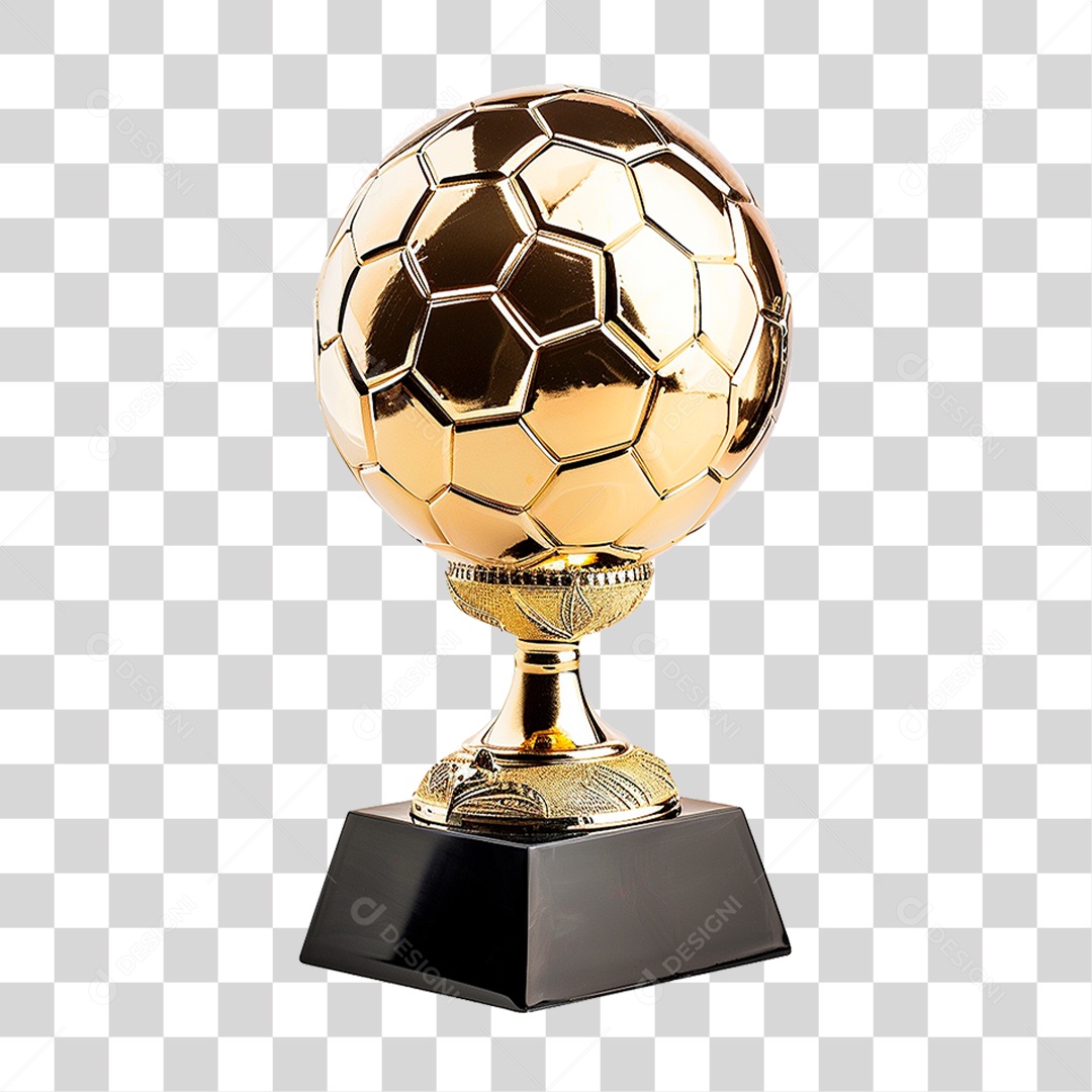 Troféu Bola de Ouro PNG Transparente