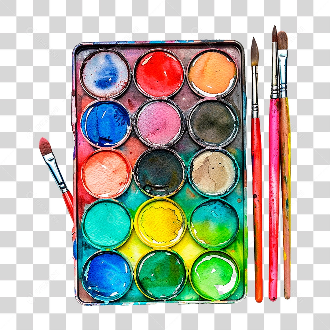 Paleta de Pintura PNG Transparente