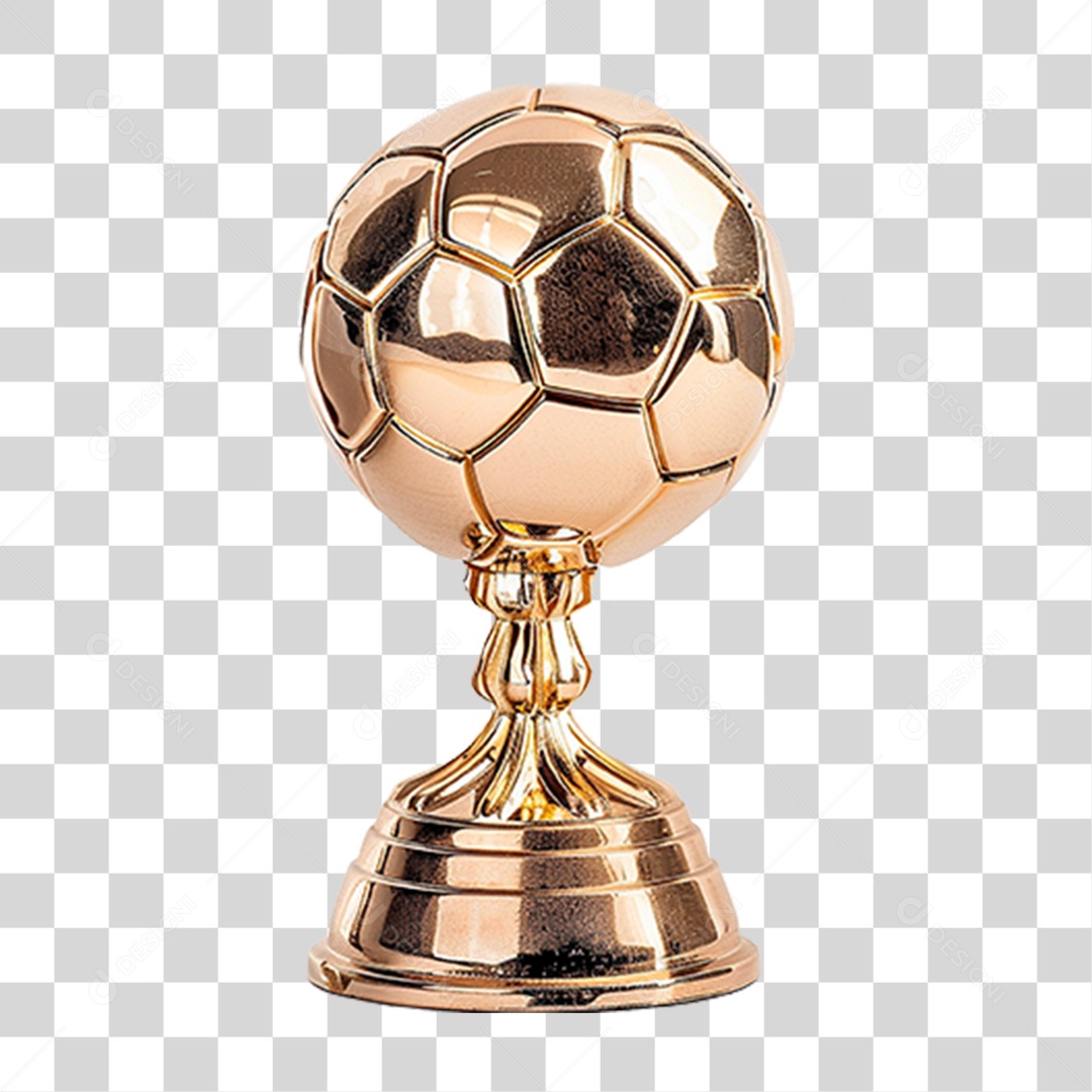 Troféu Bola de Ouro PNG Transparente