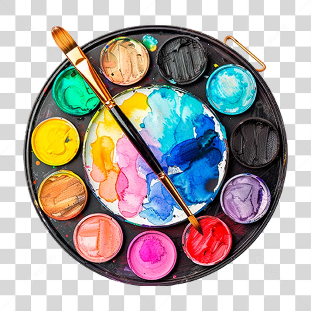 Paleta de Pintura PNG Transparente