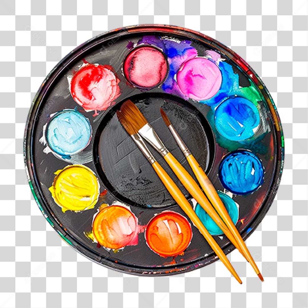 Paleta de Pintura PNG Transparente