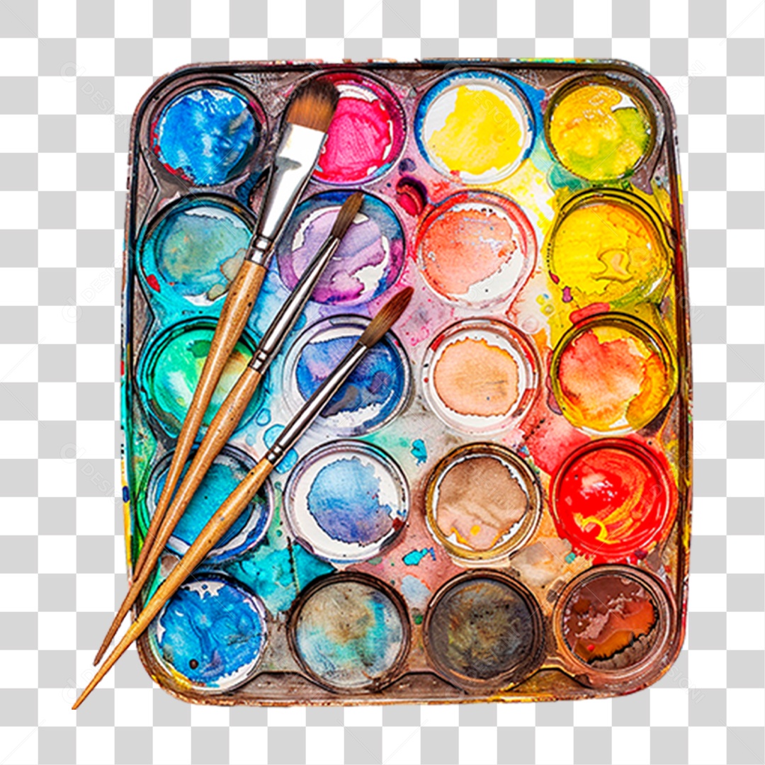 Paleta de Pintura PNG Transparente