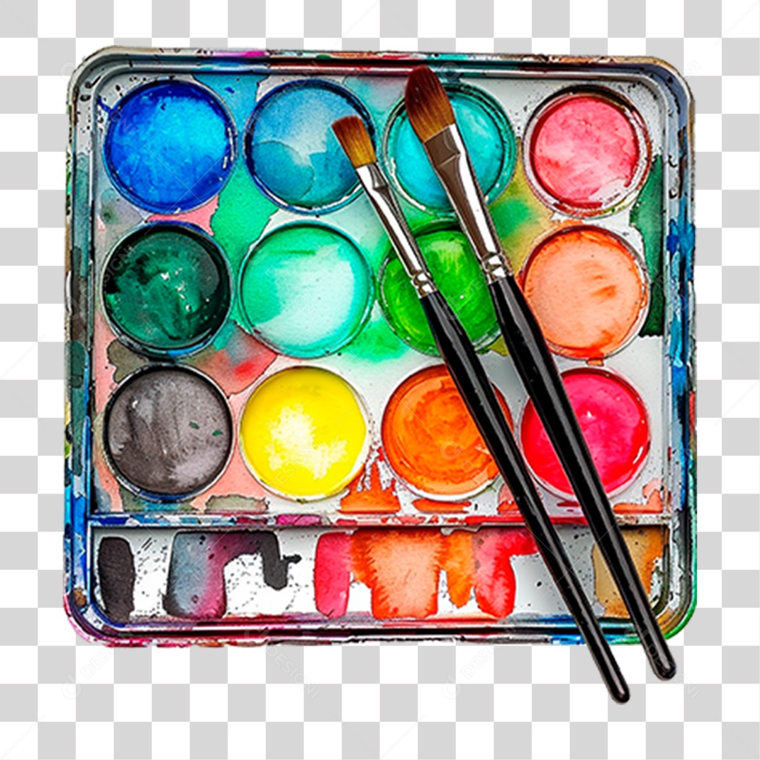 Paleta de Pintura PNG Transparente