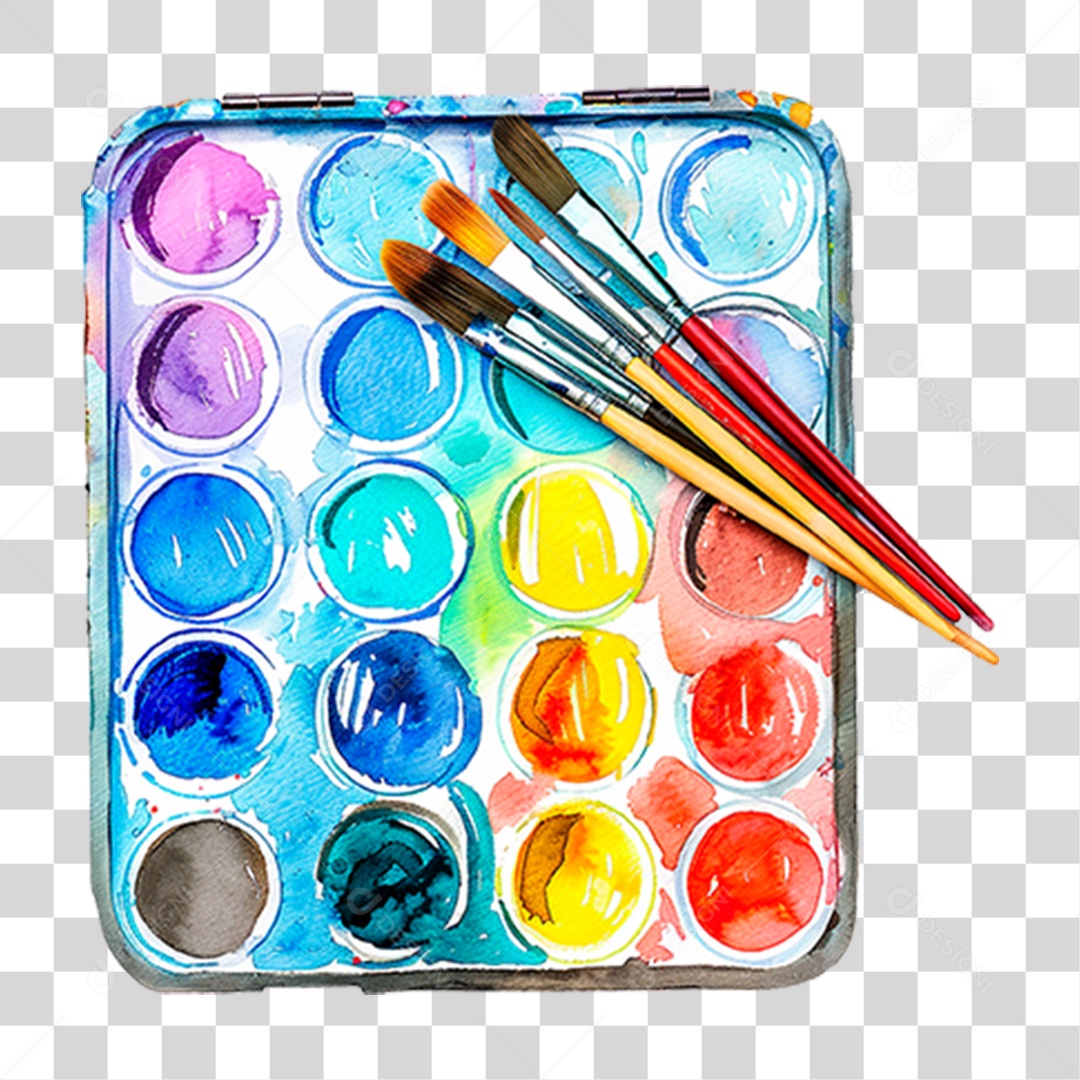 Paleta de Pintura PNG Transparente