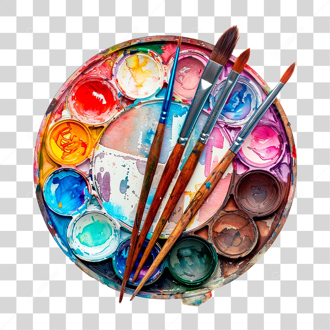 Paleta de Pintura PNG Transparente