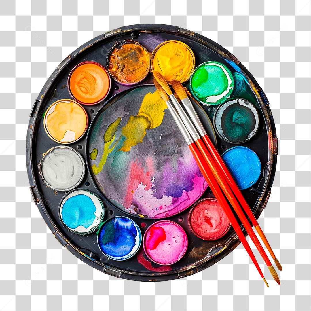 Paleta de Pintura PNG Transparente