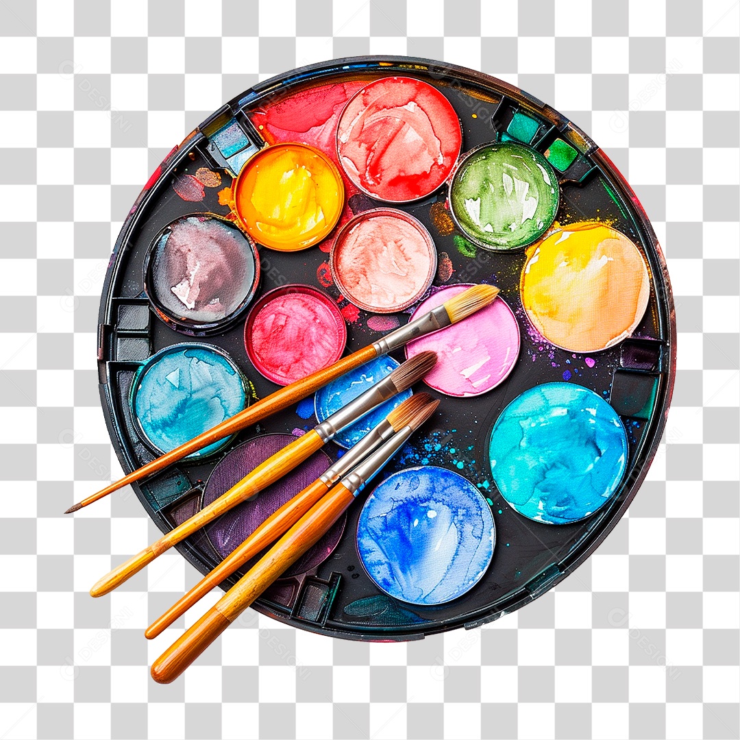 Paleta de Pintura PNG Transparente