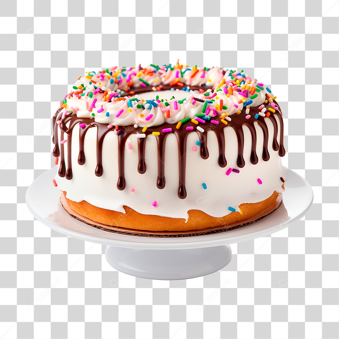 Bolo de Aniversário PNG Transparente