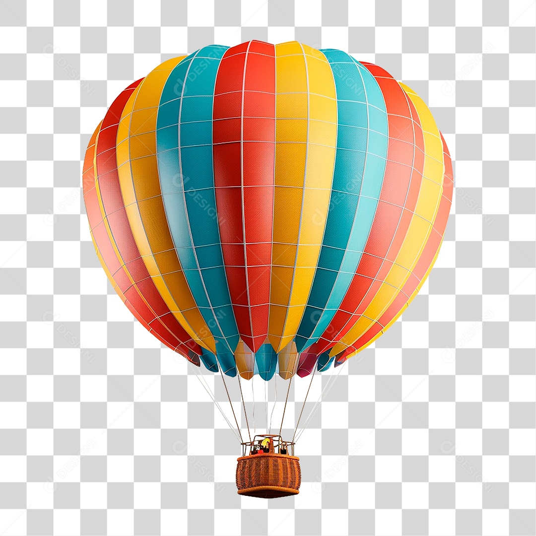 Balão de Ar Quente PNG Transparente