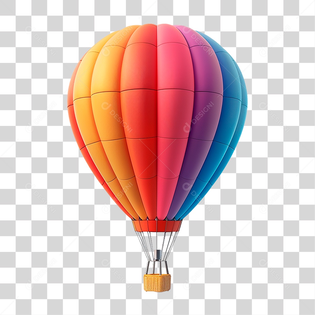 Balão de Ar Quente PNG Transparente