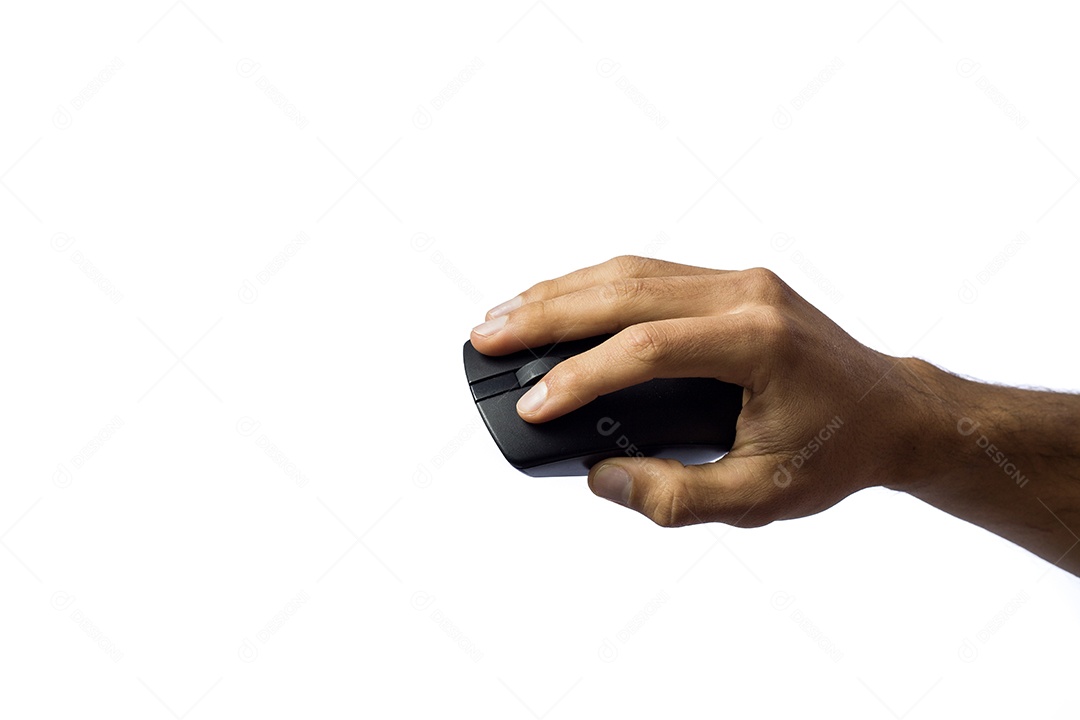 Mão segurando mouse