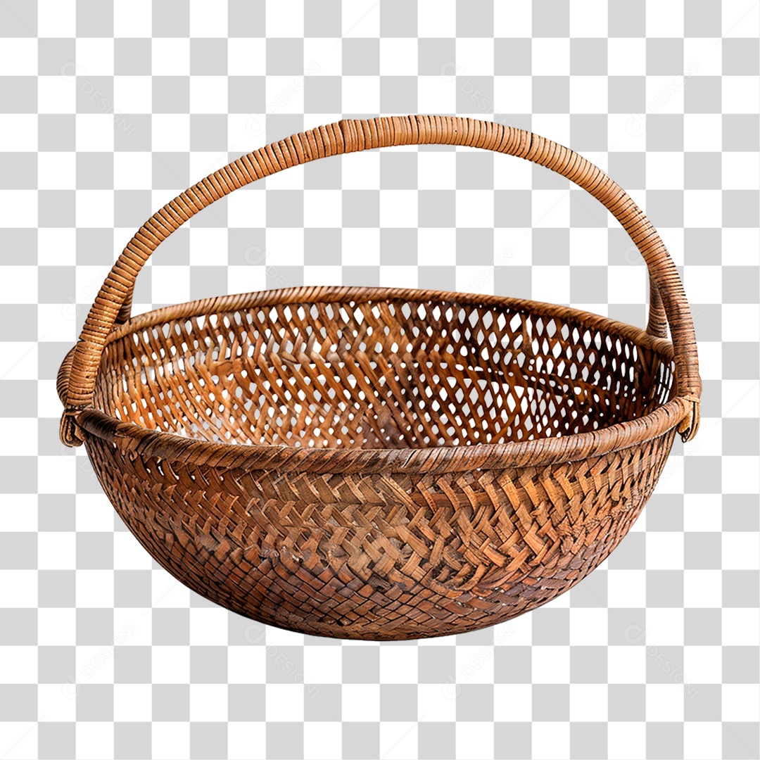 Cesta de Vime PNG Transparente