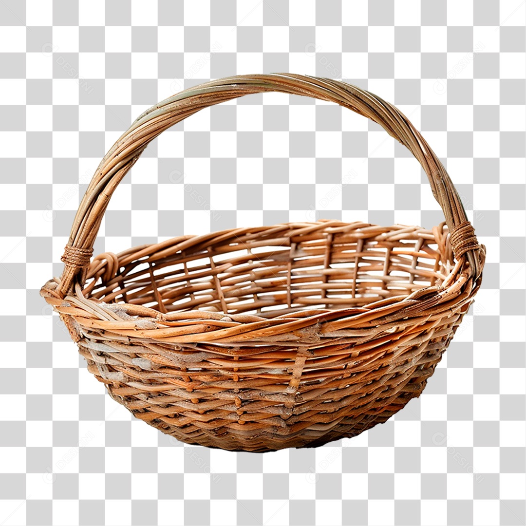 Cesta de Vime PNG Transparente