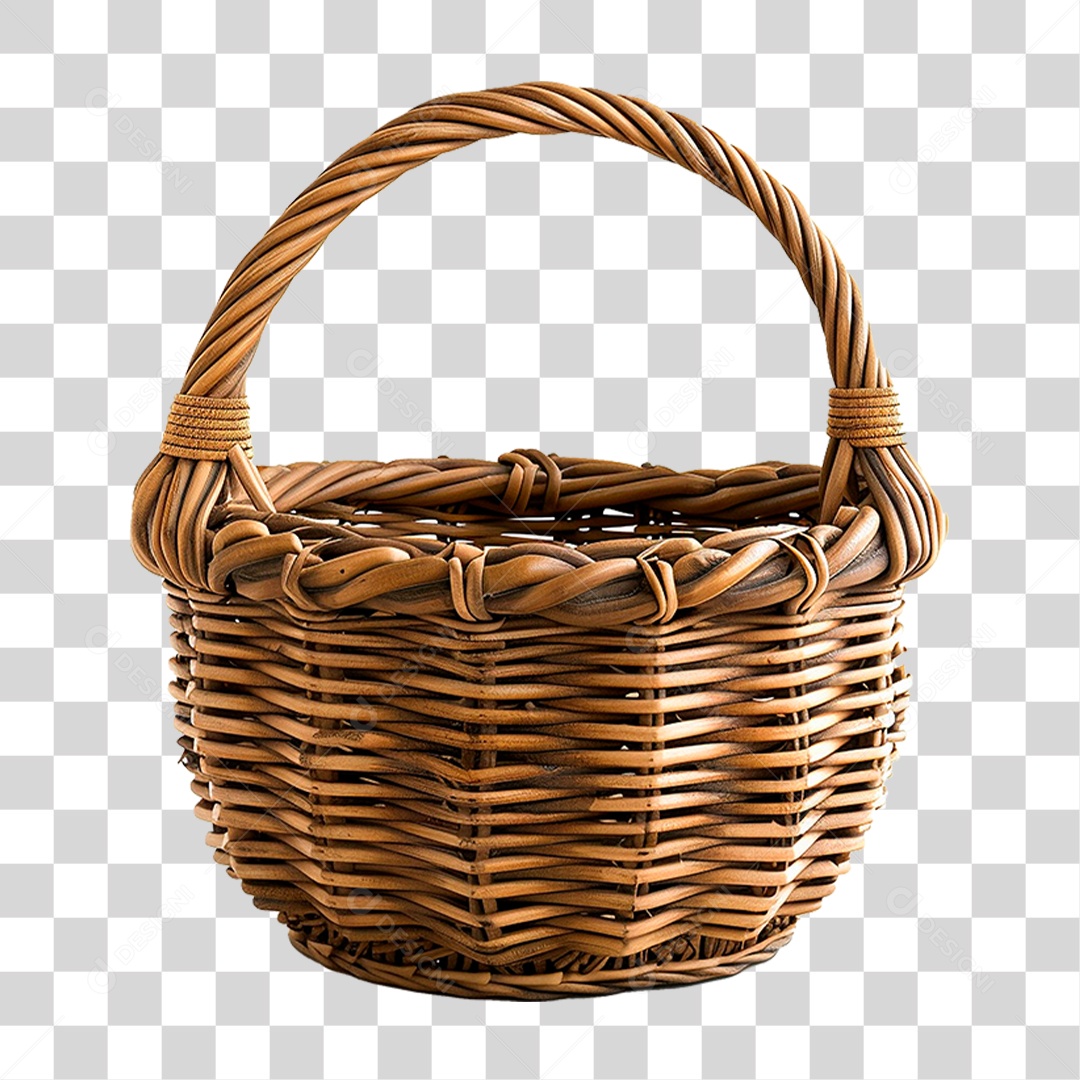 Cesta de Vime PNG Transparente