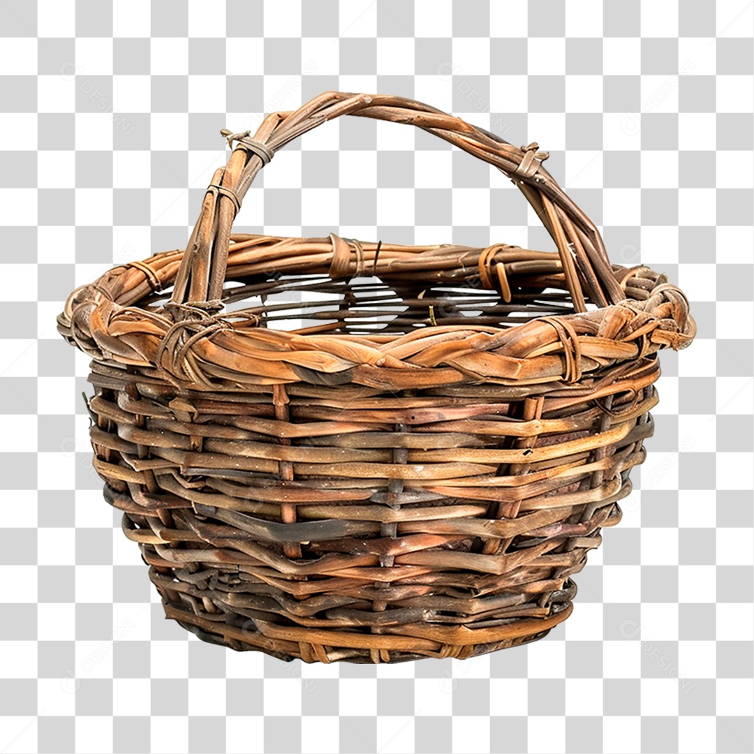 Cesta de Vime PNG Transparente