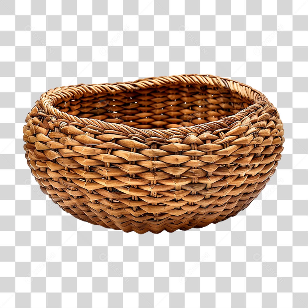 Cesta de Vime PNG Transparente
