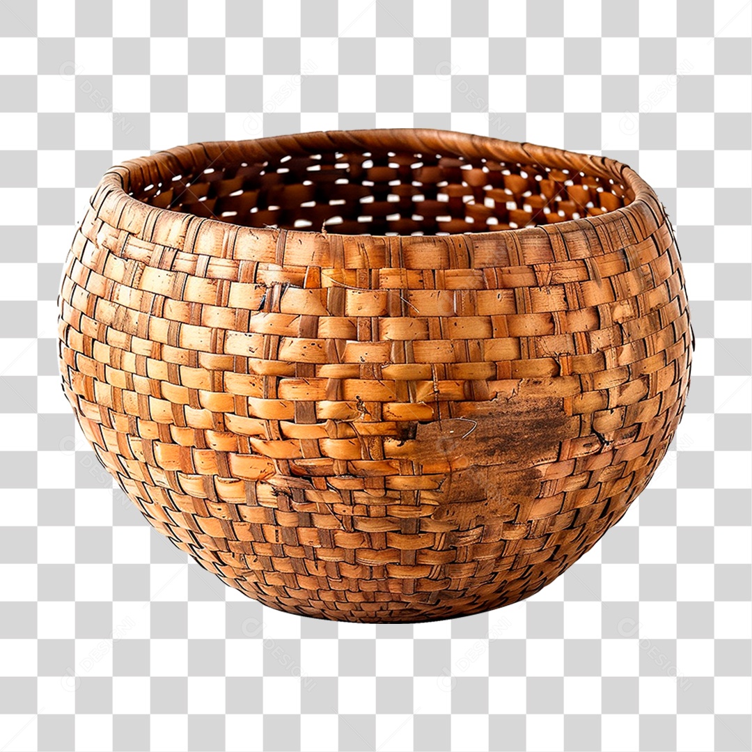 Cesta de Vime PNG Transparente