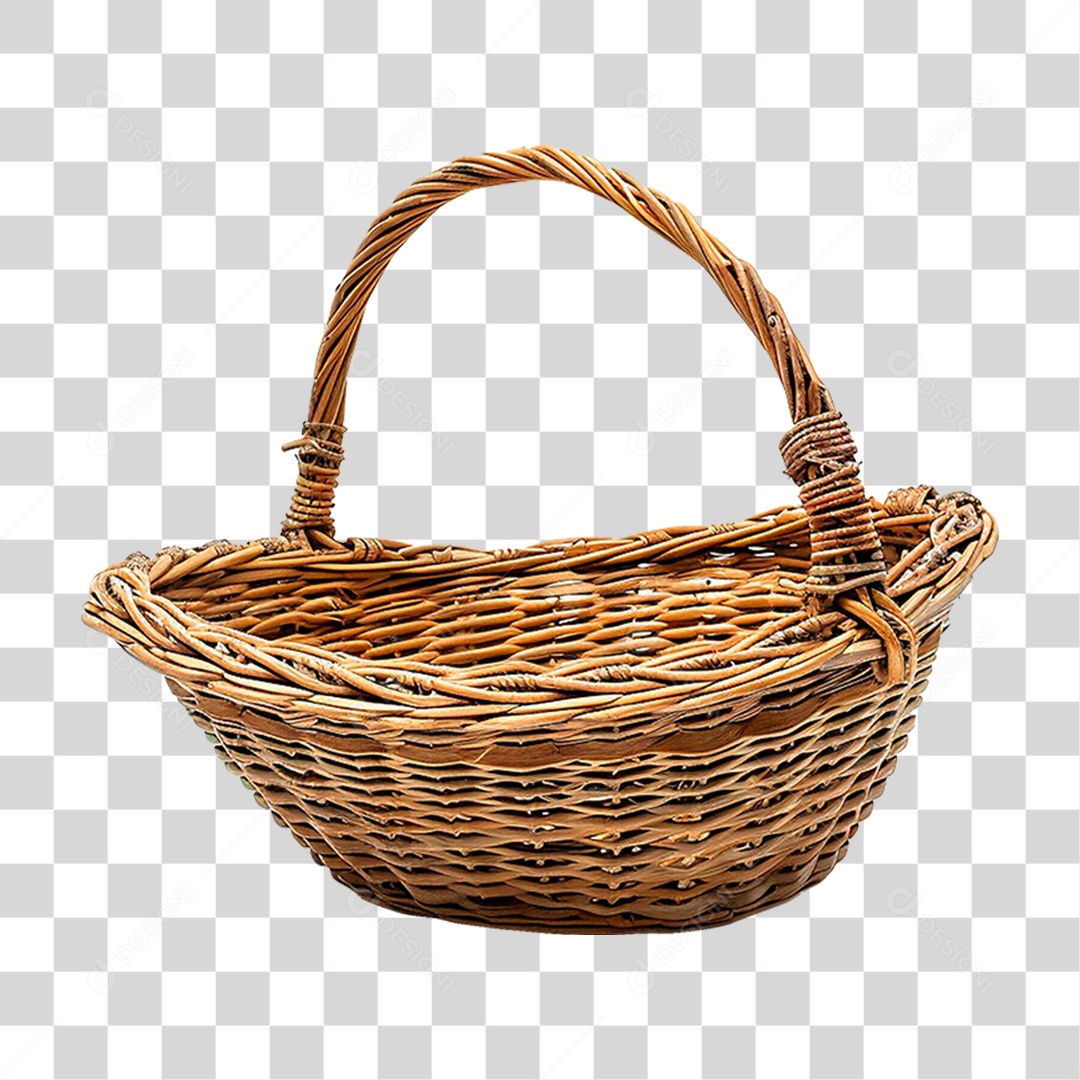 Cesta de Vime PNG Transparente
