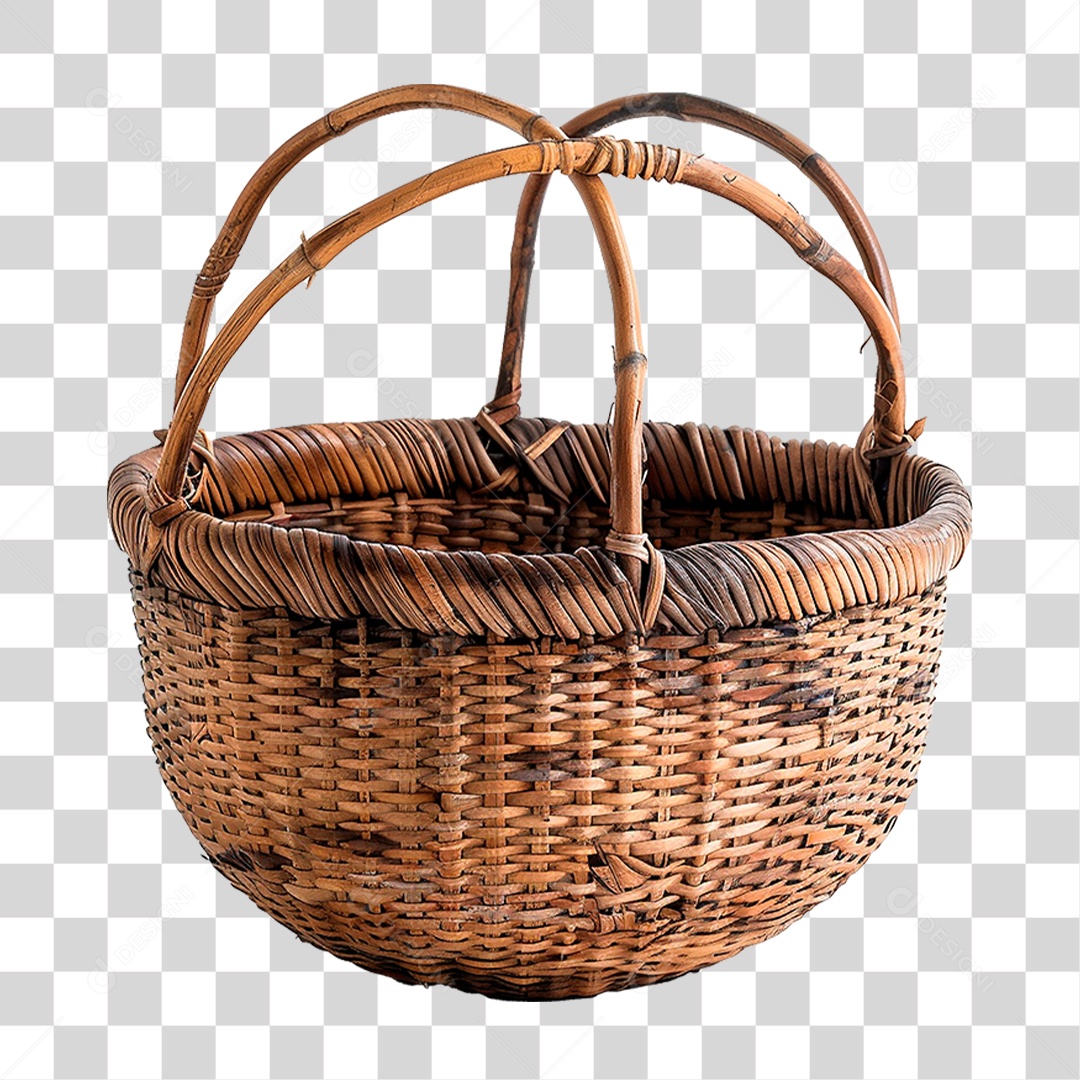 Cesta de Vime PNG Transparente
