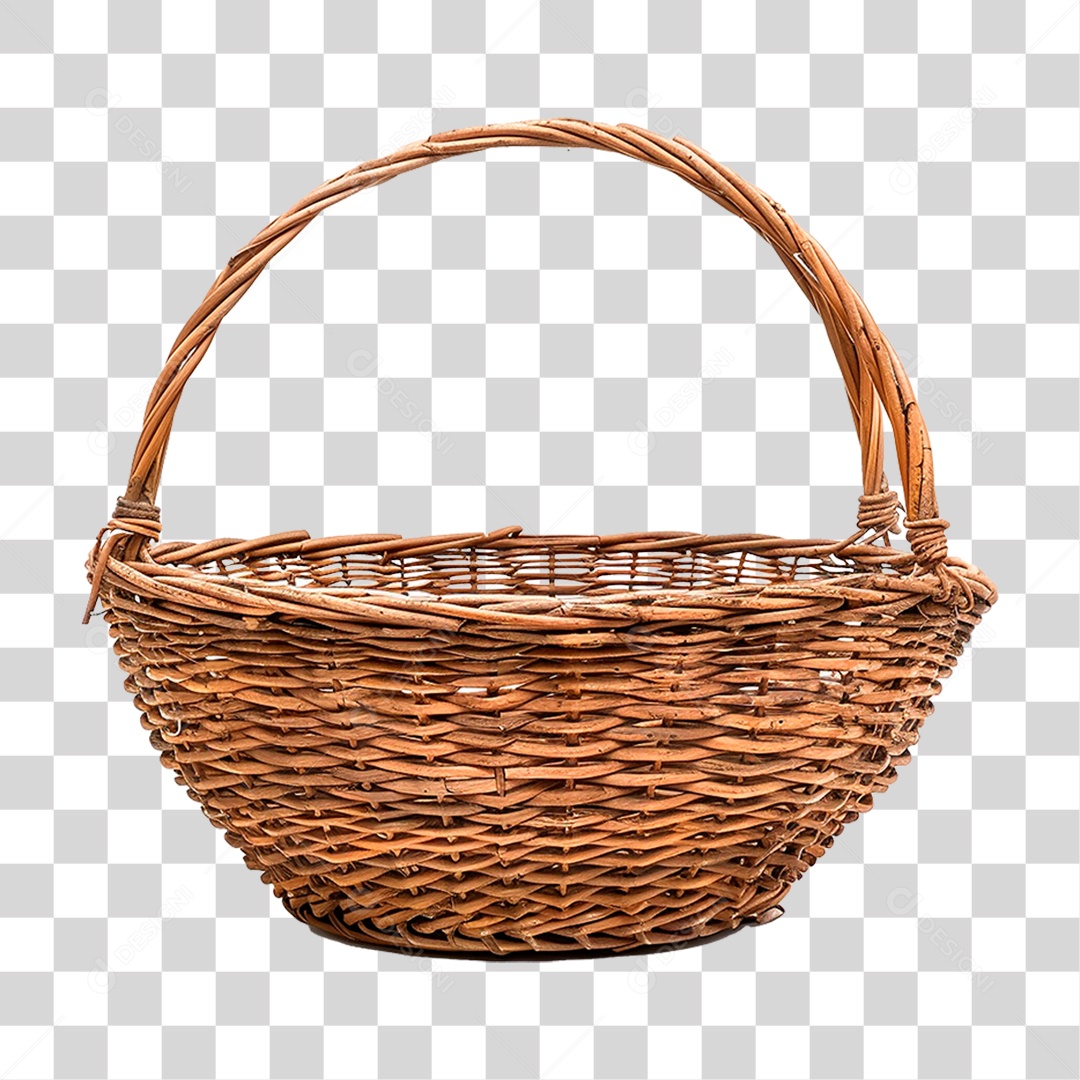 Cesta de Vime PNG Transparente
