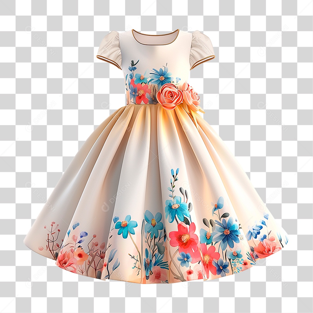 Vestido Infantil PNG Transparente