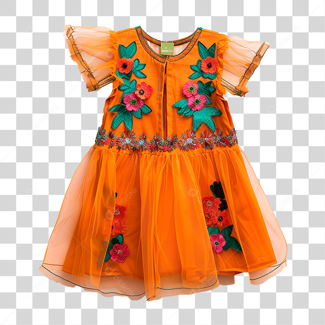 Vestido Infantil PNG Transparente