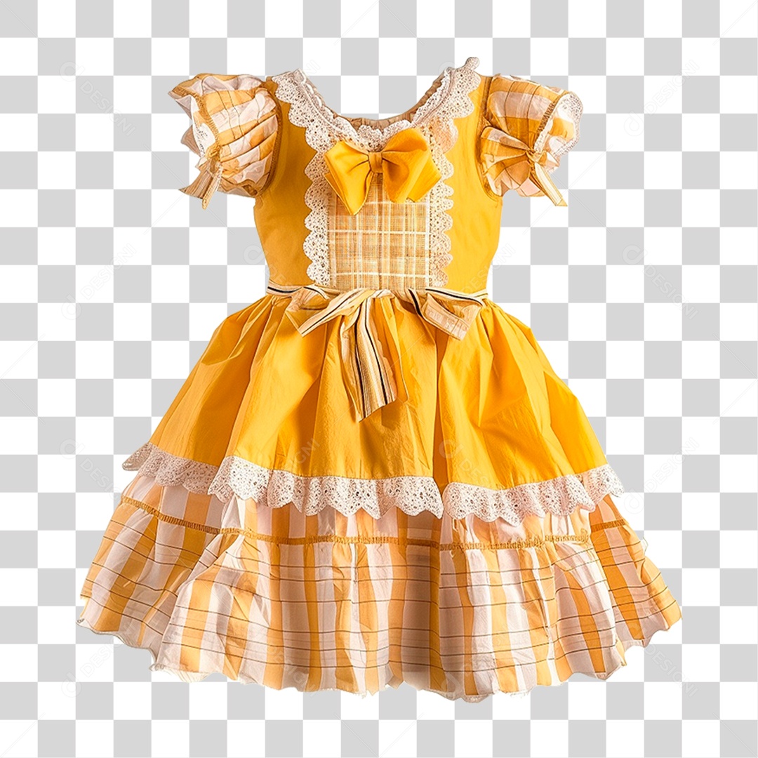 Vestido Infantil PNG Transparente