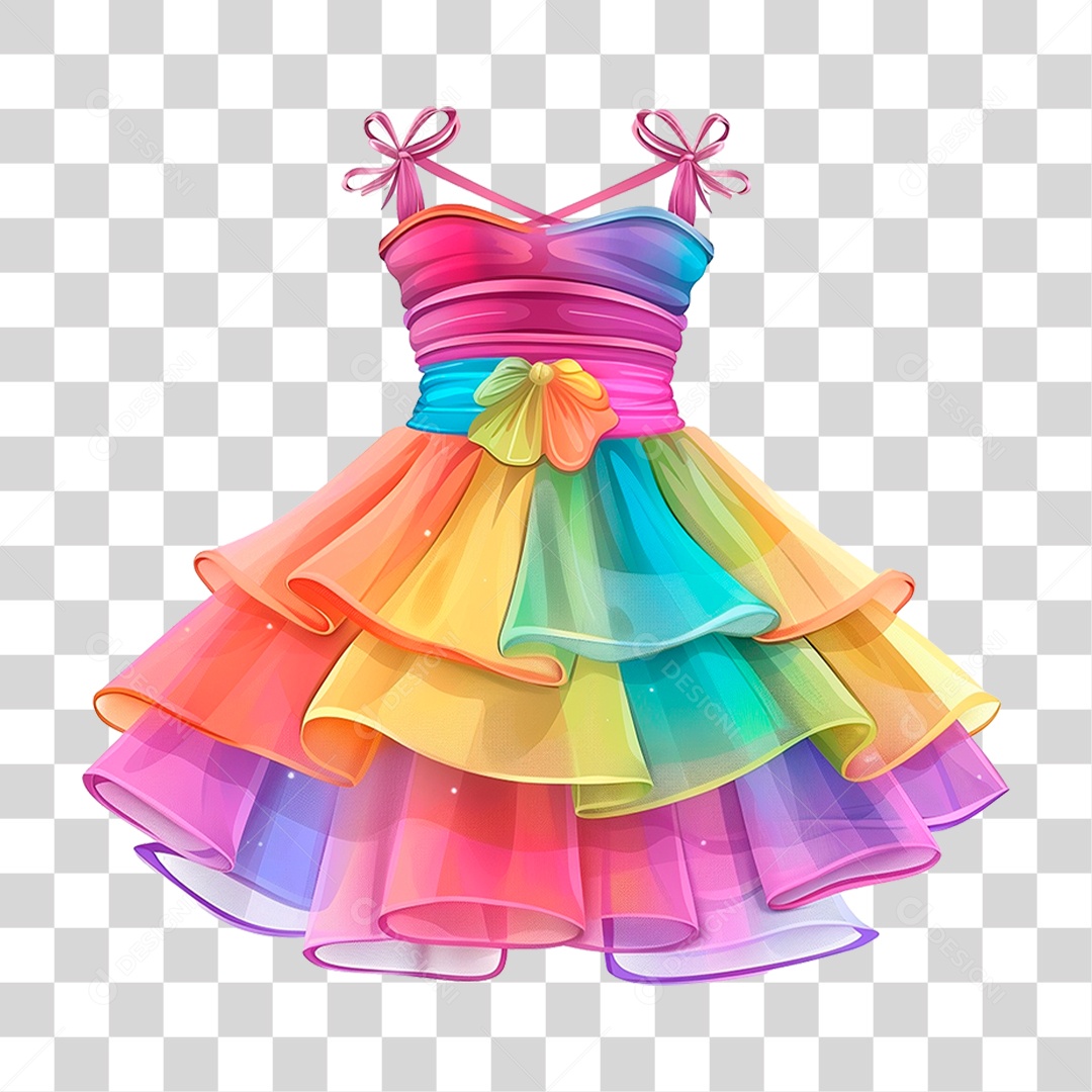 Vestido Infantil PNG Transparente