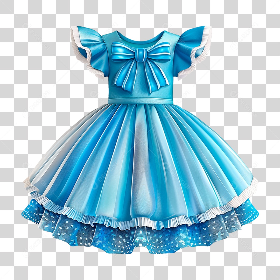 Vestido Infantil PNG Transparente