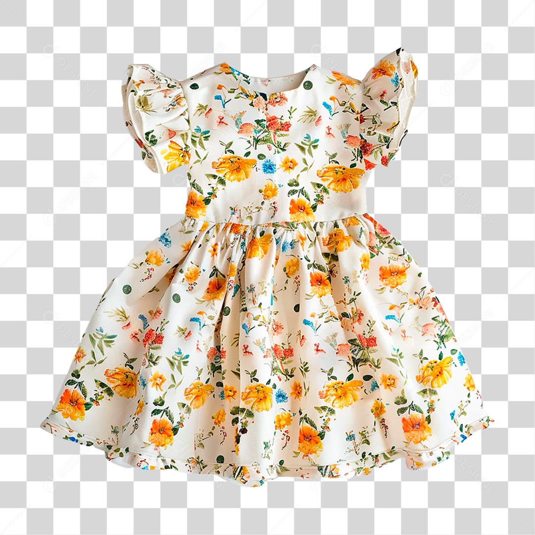 Vestido Infantil PNG Transparente