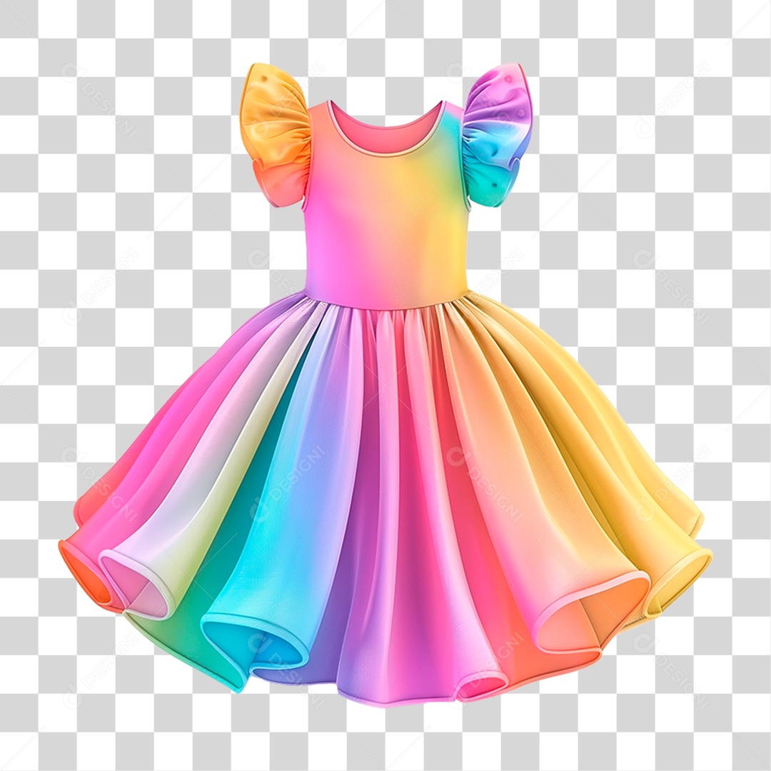 Vestido Infantil PNG Transparente