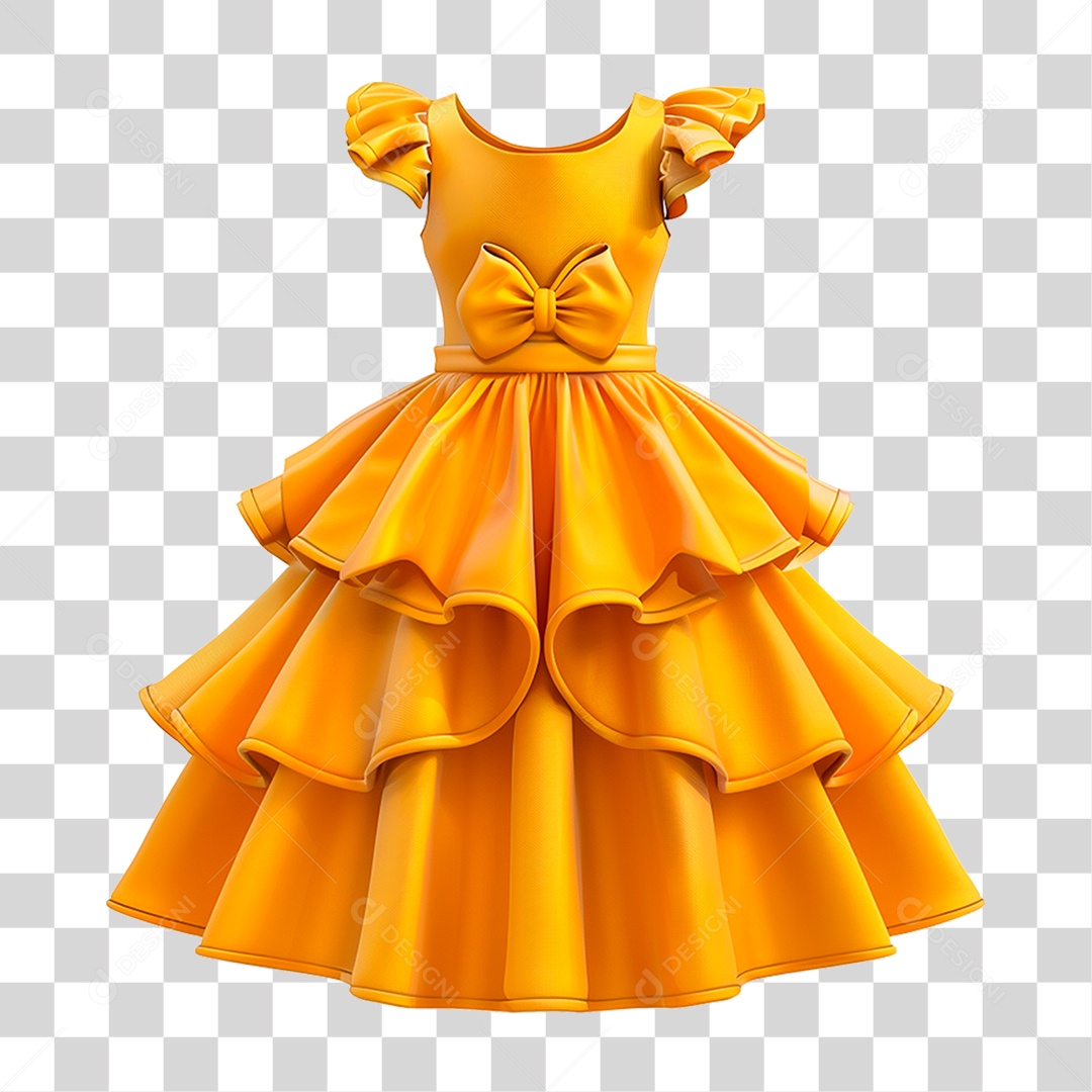 Vestido Infantil PNG Transparente