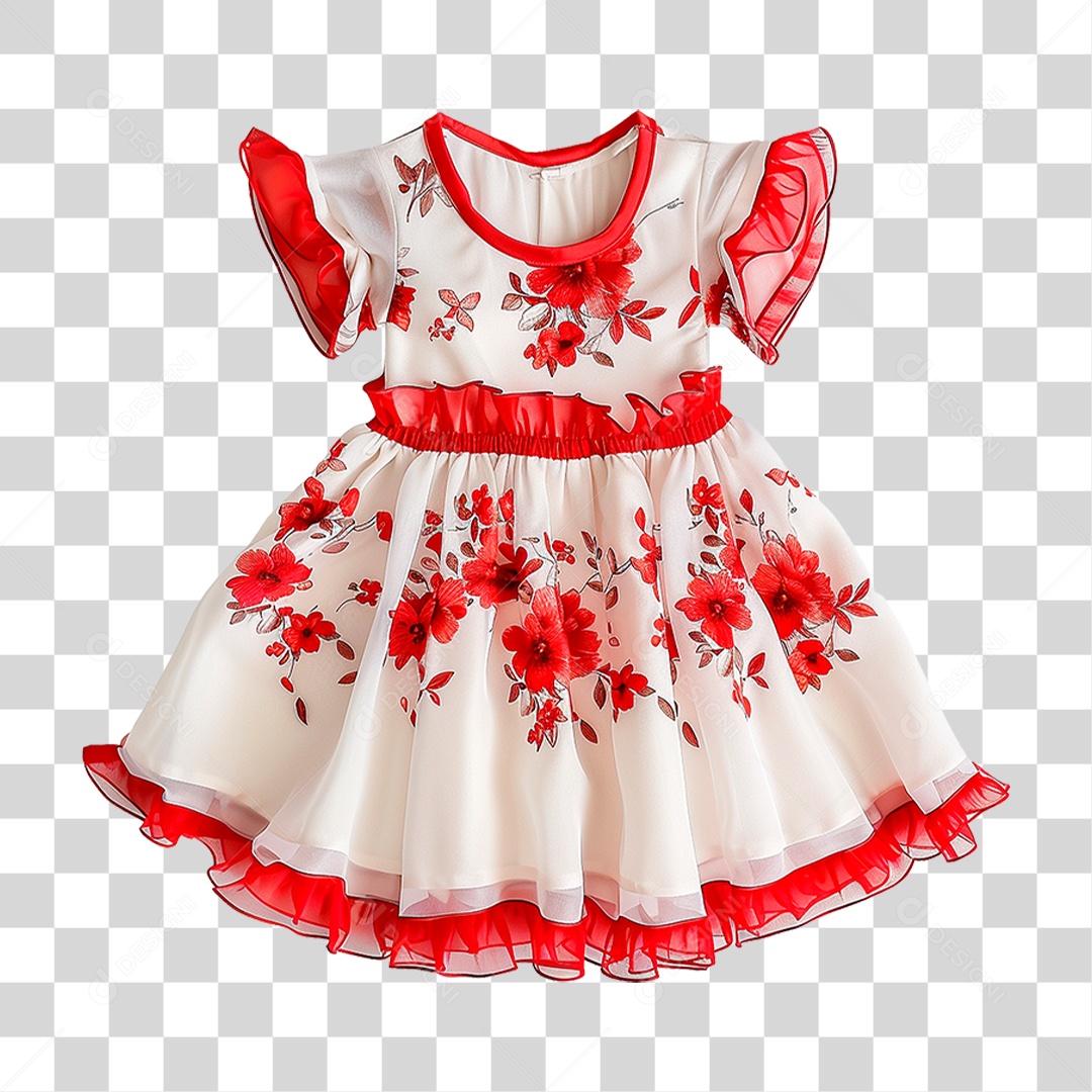 Vestido Infantil PNG Transparente