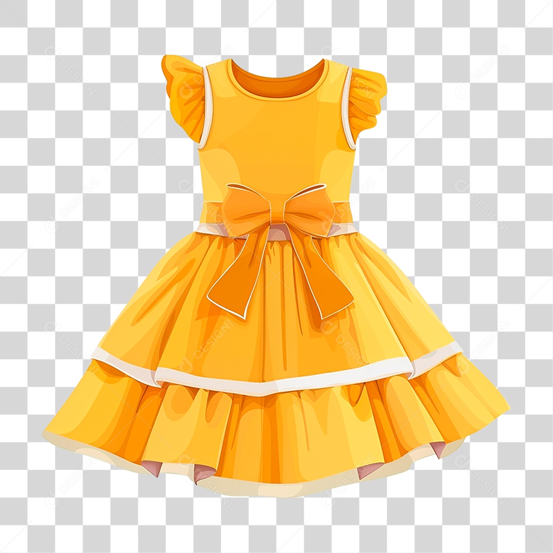 Vestido Infantil PNG Transparente