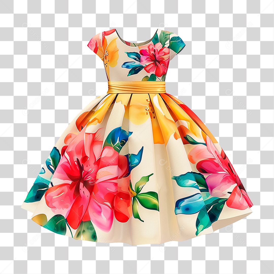 Vestido Infantil PNG Transparente