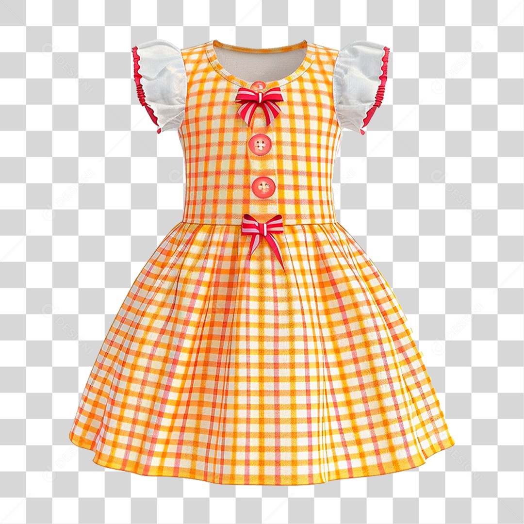 Vestido Infantil PNG Transparente