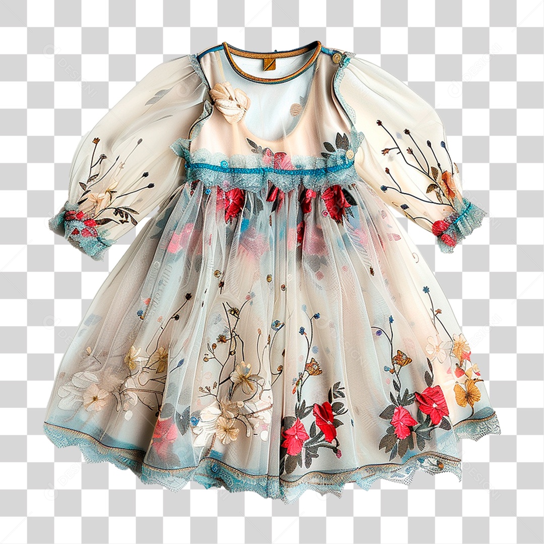 Vestido Infantil PNG Transparente