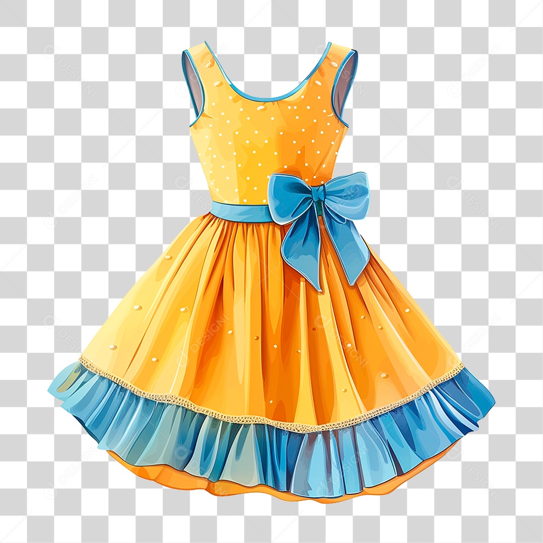 Vestido Infantil PNG Transparente