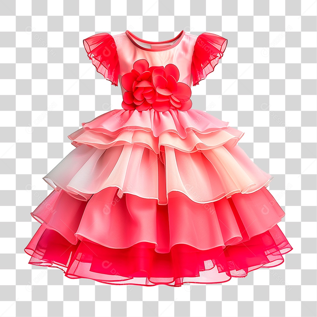 Vestido Infantil PNG Transparente